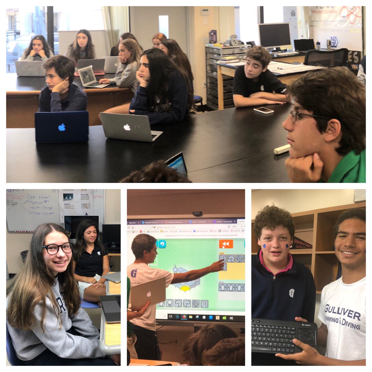 deanmorell's tweet image. Great intro to #Computing in @GulliverSchools’ 9th grade #CodingFundamentals classes by the @FLKickstart team! Proud of their efforts! #StudentCentered #CSForAll #gslearning #GulliverPride