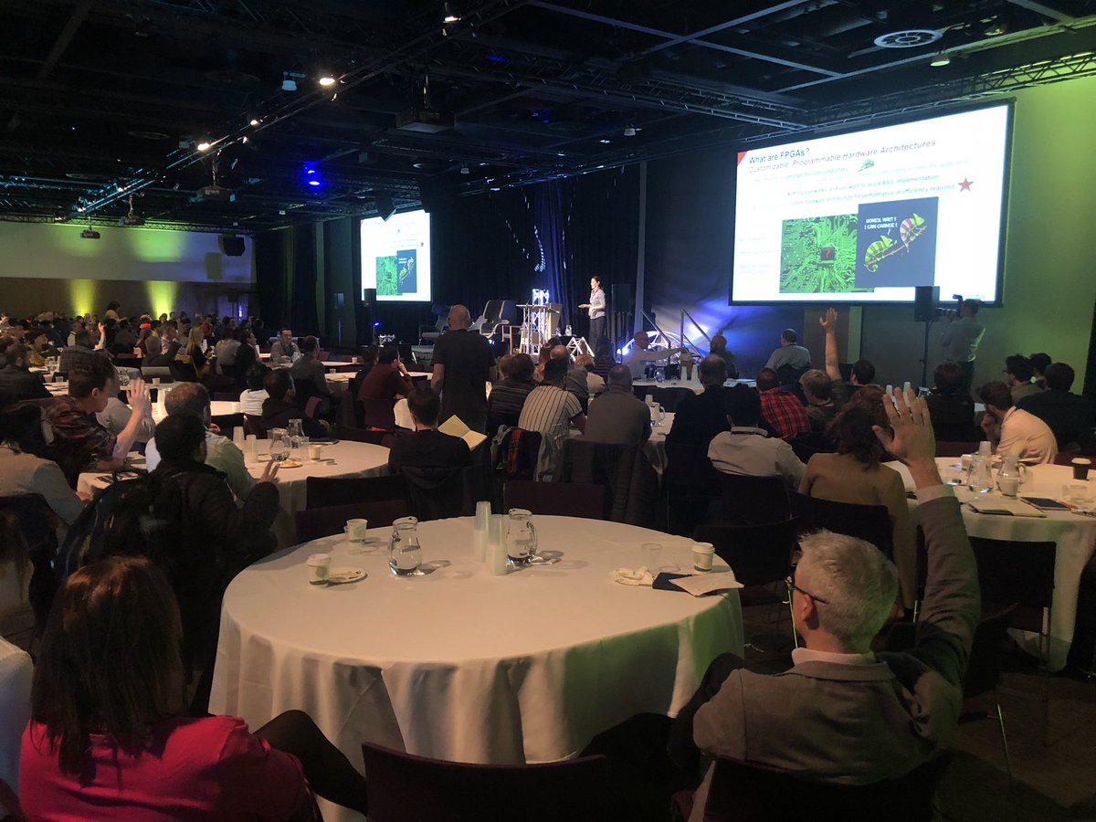 <a href="/MichaelaBlott/">Michaela Blott</a> principal engineer and head of #Xilinx research labs in Ireland addressing #bigdatabelfast18  “Unconvertional compute architectures for #deeplearning“ <a href="/bigdatabelfast/">Big Data Belfast</a>