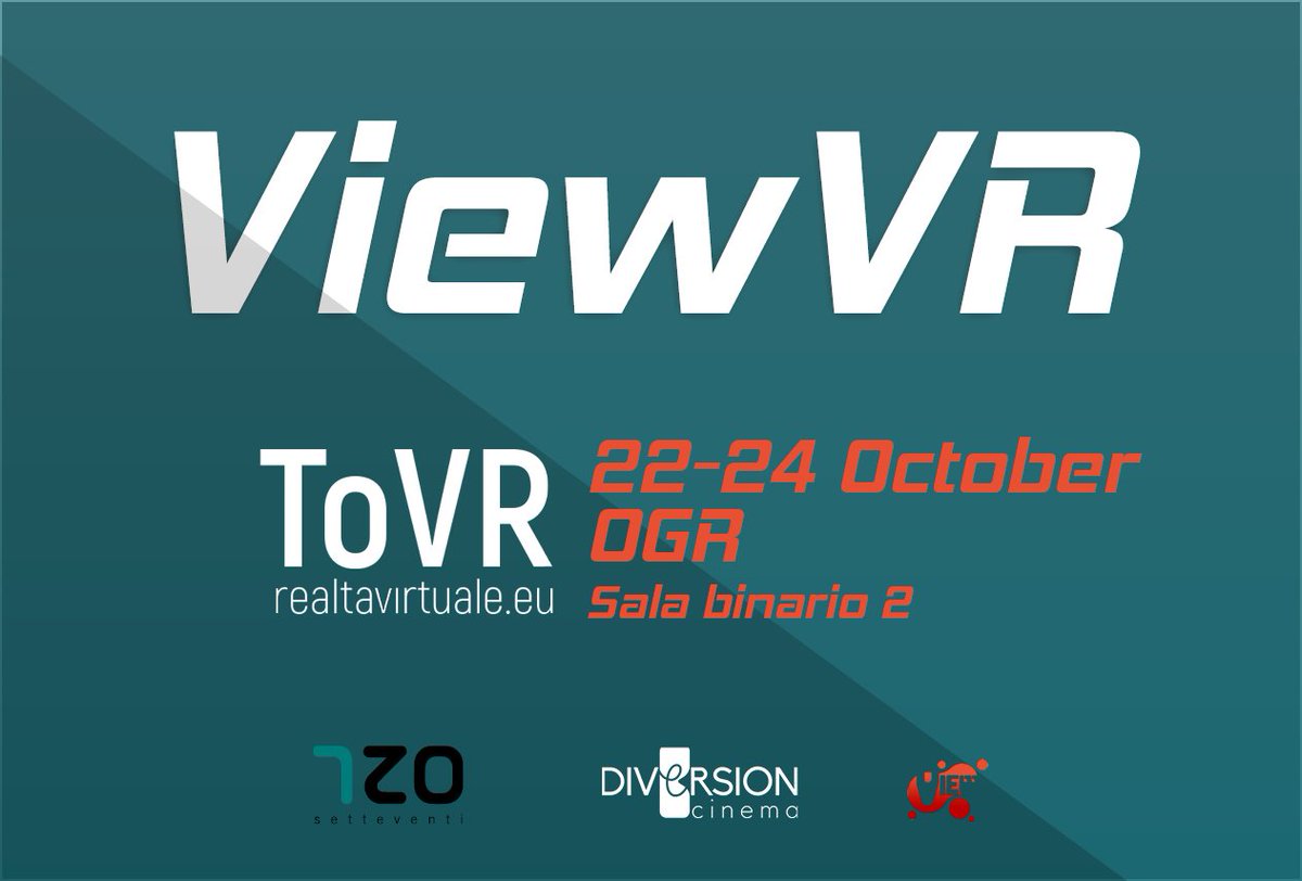 _realtavirtuale's tweet photo. #ViewVR line up announced today on @xrmust !
See you soon in #Turin!
@ViewConference @diversioncinema #VirtualReality #realtavirtuale 
https://t.co/4UkLiTi9YL https://t.co/7gIxhteSCD