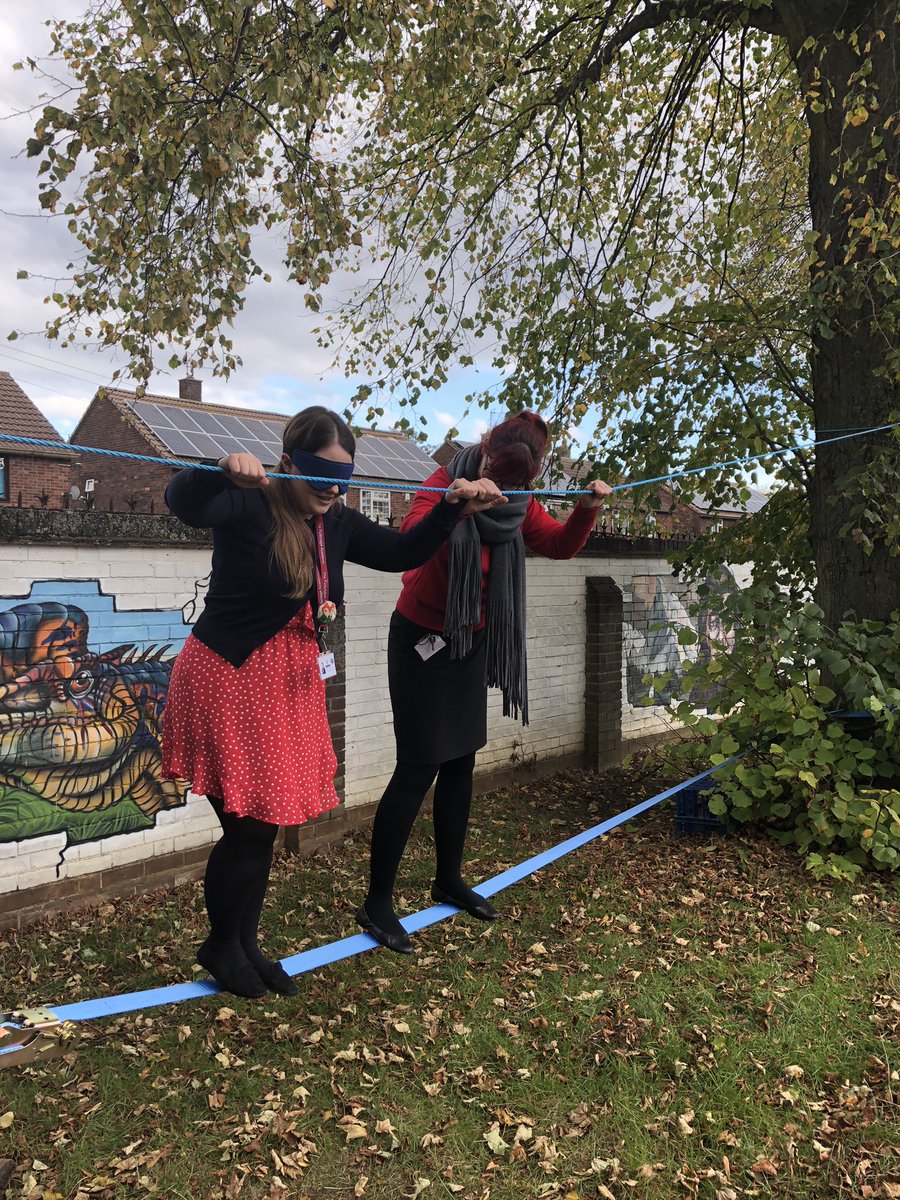 Fulbridge_Lit's tweet photo. Staff meeting tonight blended forest school and oracy skills as we traversed the low ropes #oracy #forestschool @fulbridge_acad https://t.co/qZ6WXHsJbh