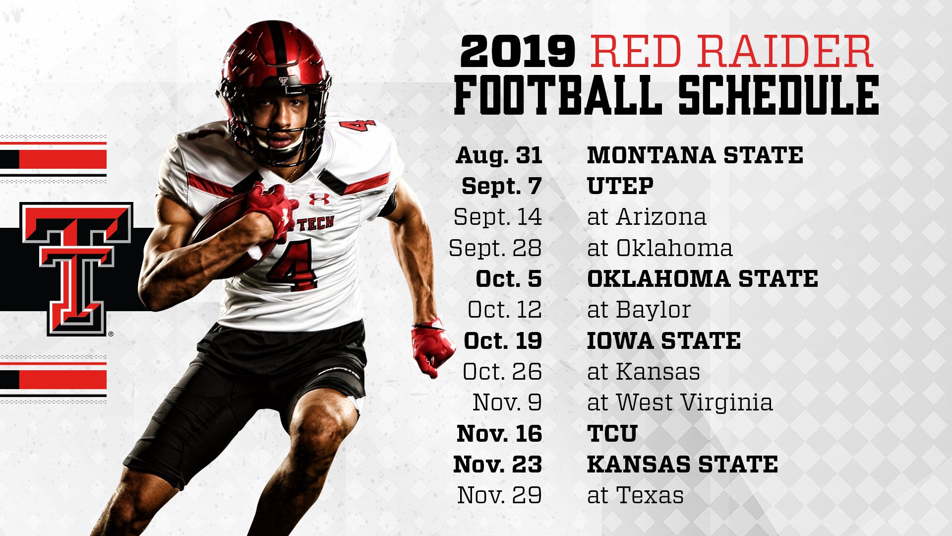 Texas Tech Football 2022 Schedule Texas Tech Football On Twitter: "🚨2019 Football Schedule🚨 Mark 'Em  Down.✍️ 🔴#Wreckem⚫️ Https://T.co/Imf4Mqw3Ge" / Twitter