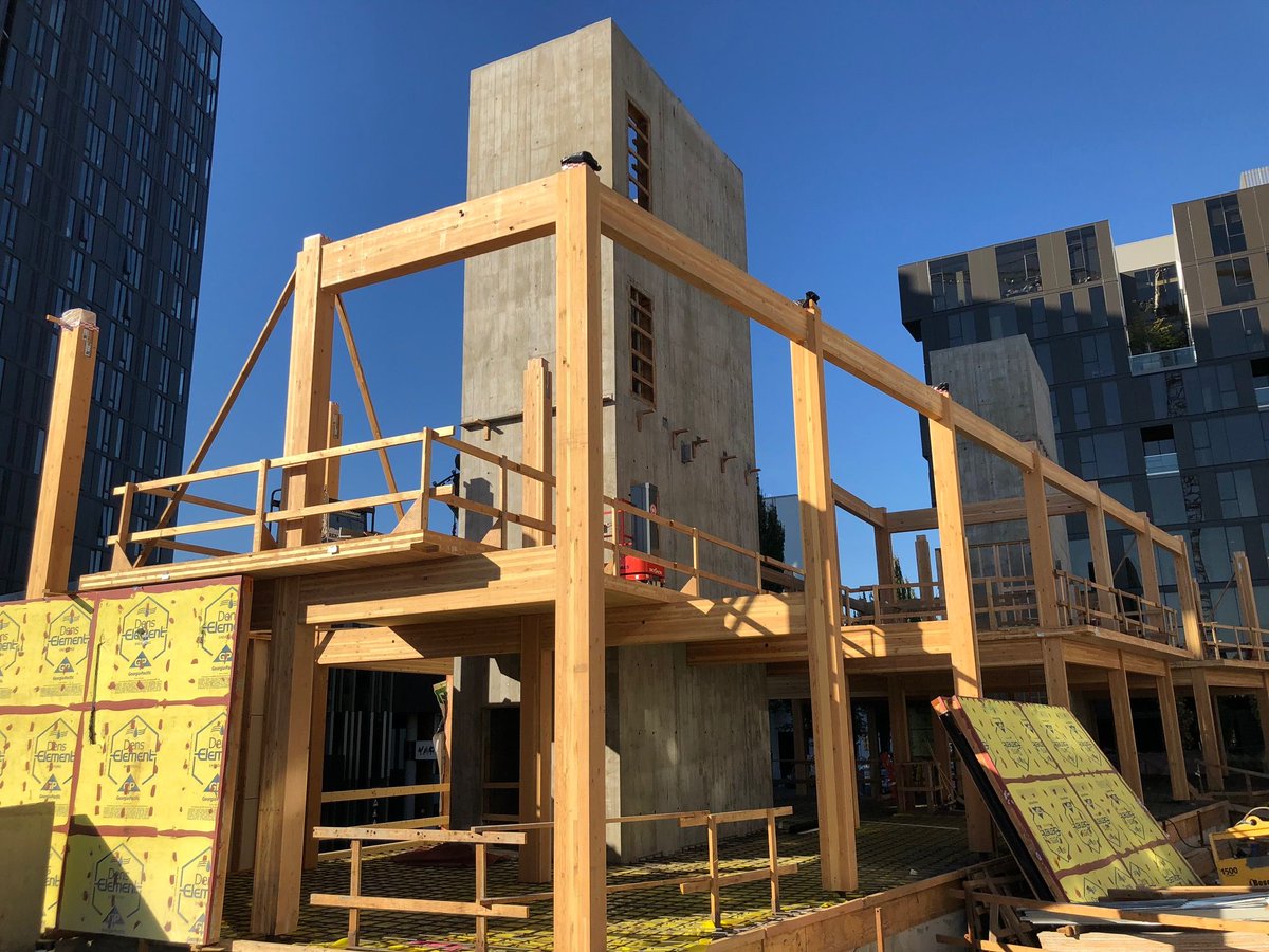 fpsnorthwest's tweet photo. #FPSNW #FutureWoodNW Conference Highlights Block 76 West in #Portland #Oregon a LEED Certified 23,202 Square Ft building using Cross Laminated Timber. Credit goes to Skylab the Architect, Anderson Construction , Jill Asselineau from Skylab & @drjohnson_clt #crosslaminatedtimber https://t.co/C3RS6kTuTY