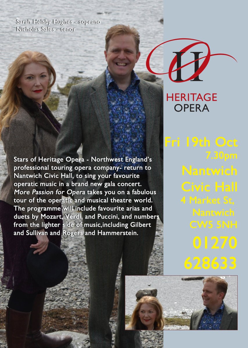 Passion for Opera tomorrow in Nantwich. Nick Sales and Sarah Helsby Hughes sing your operatic favs. <a href="/NantwichChoral/">Nantwich Choral</a> <a href="/CheshireLiveCrw/">Cheshire Live - Crewe</a> <a href="/NantwichLife/">Nantwich Life</a> <a href="/LovelyNantwich/">Lovely Nantwich</a> nantwichtowncouncil.savoysystems.co.uk/NantwichTownCo…