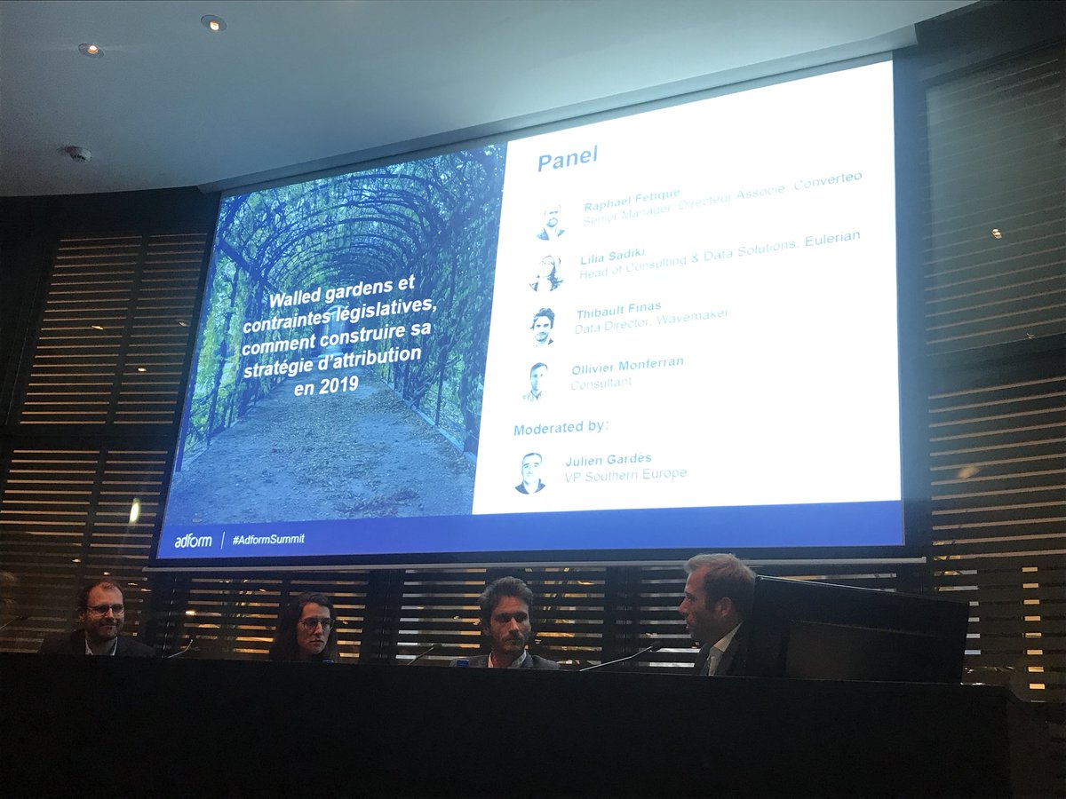 Ratecard_fr's tweet photo. Panel de qualité à l’#AdformSummit pour discuter des enjeux de l’attribution @converteo @EulerianTech @WavemakerGlobal @monferran https://t.co/HHBBlw5IMa