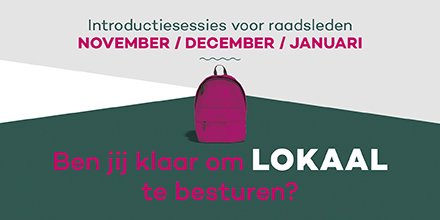 Ben jij klaar om lokaal te besturen? Kom naar de introductiesessies voor raadsleden en maak meteen een goeie start! #VVSGstart samen met <a href="/ABB_Vlaanderen/">Agentschap Binnenlands Bestuur (ABB)</a> <a href="/ExelloNet/">Exello.net</a> en @Vlofin bit.ly/2QYvUvH