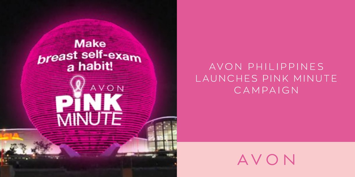 avonworldwide's tweet image. Avon Philippines is launching a Pink Minute Campaign for #BreastCancerAwarenessMonth! Iconic landmarks and buildings across Manila will be become beacons of the Pink Light, to remind women to take just one minute to check their breasts #PinkLightProject media.avoncompany.com/philippines-pi…