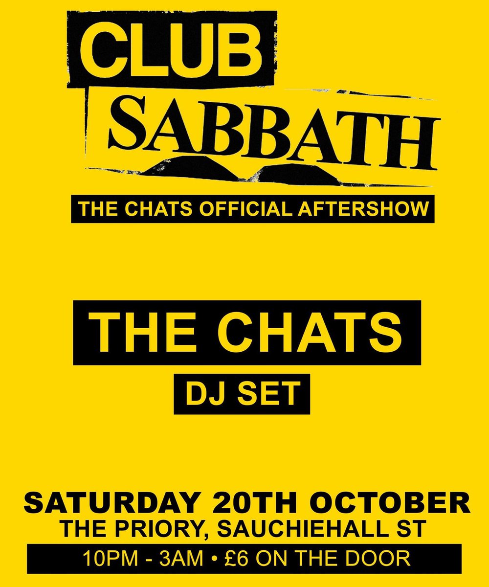 We're very happy to let you all know that supporting The Chats on Saturday will be <a href="/hotelluxband/">Hotel Lux</a> &amp; <a href="/TheDunts/">THE DUNTS</a>! • After the gig come on down to the official aftershow at The Priory. The Chats will be on the decks 🍻#thechats #smoko