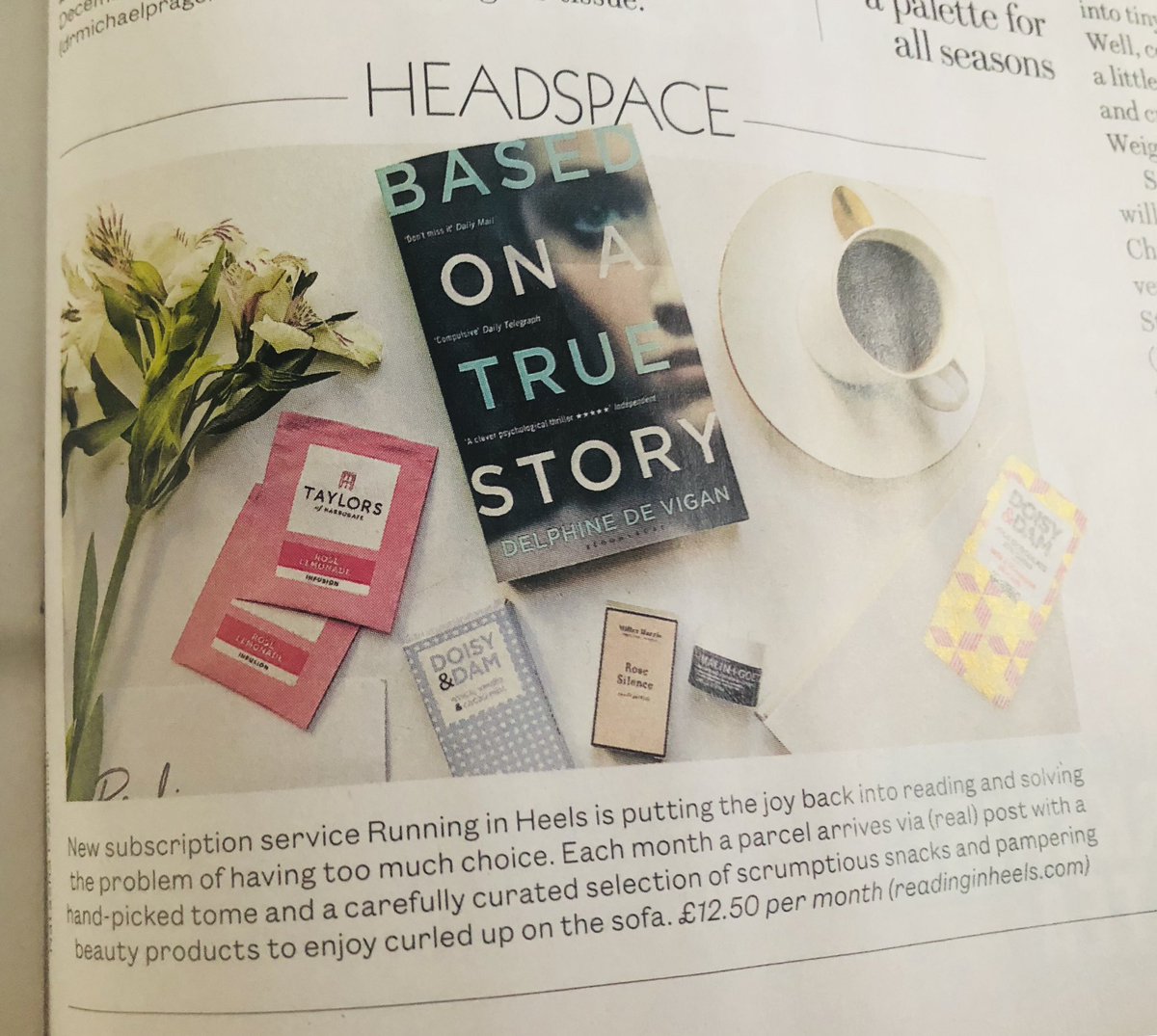 As a founding customer I gotta say I love this monthly moment - and I loved that book @DelphineDeVigan... Shout out to @AliceRevel and @ReadingInHeels in today’s @ESMagOfficial
