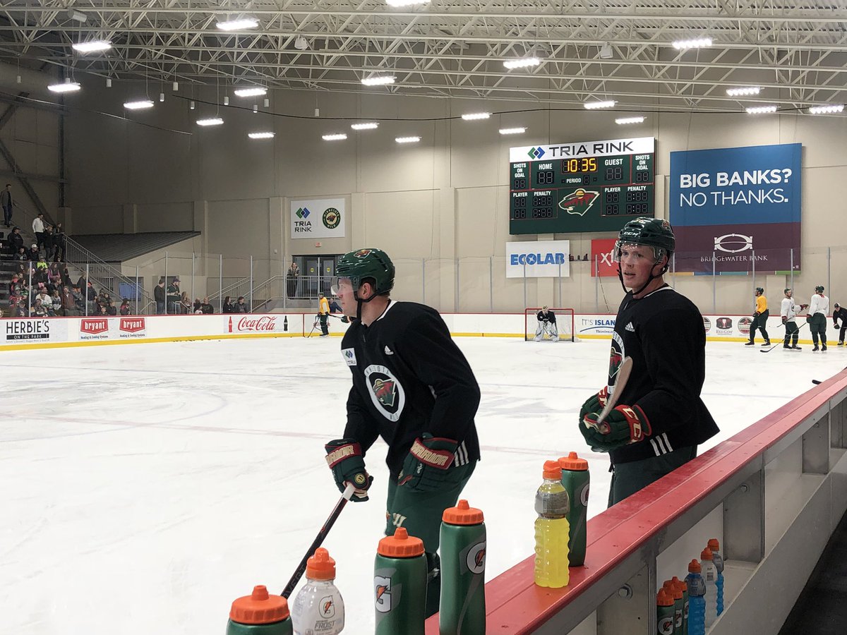 #mnwild on the ice at TRIA Rink in front of some fans! https://t.co/gVlMc725E9