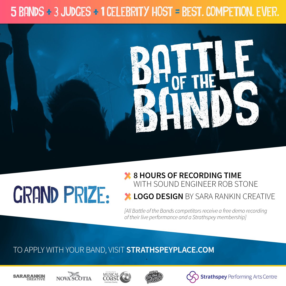 StrathspeyP's tweet image. Pretty epic competition coming up next month! #battleofthebands #music
