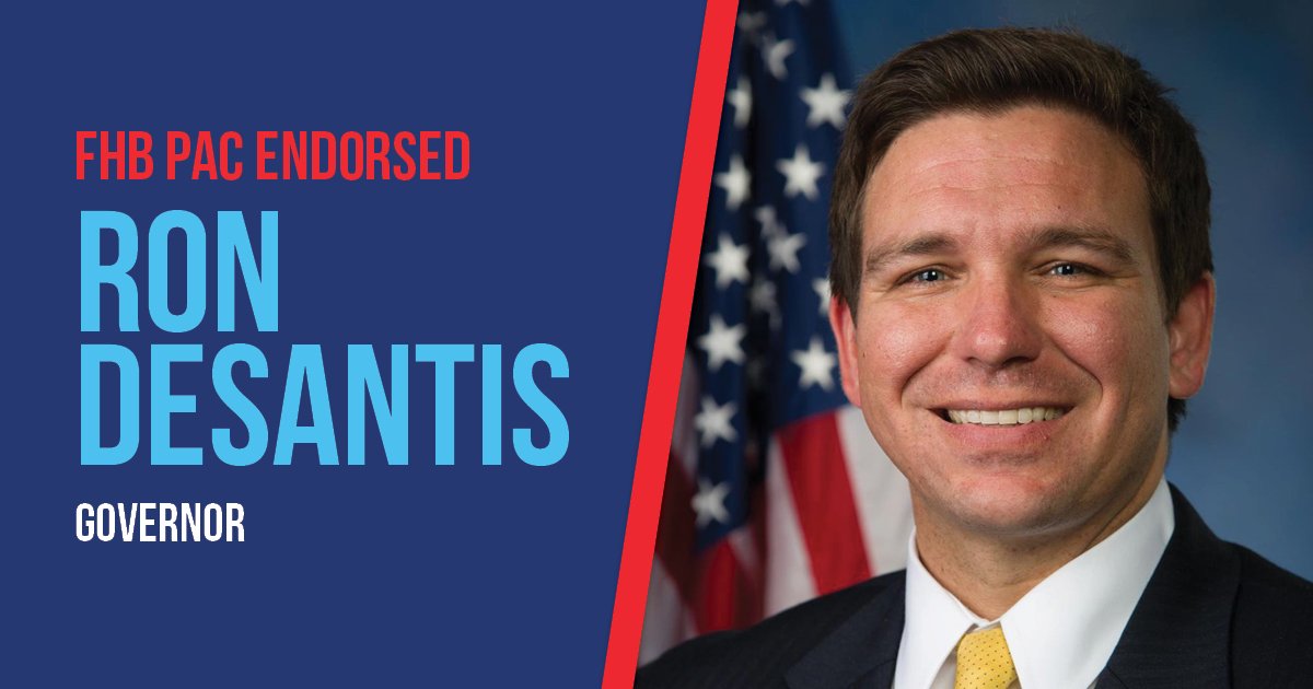 FHBAOfficial's tweet photo. .@RepDeSantis, native Floridian, led efforts to set Congress term limits, cut taxes, repeal Obama Care. He’s worked to stop toxic discharges into Lake Okeechobee, assist veterans suffering from PTSD, combat radical Islamic terrorism, and stop illegal immigration. https://t.co/ZQM5ZK6PK4