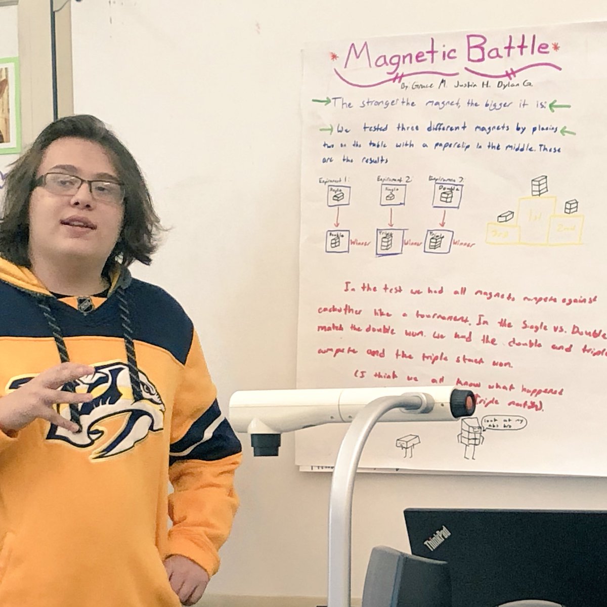 KSemtner's tweet photo. After designing their experiments and collecting evidence, public records were given feedback before the final presentation. 👏🏻 nailed there their learning 🎯 and they knew it! #hcdescience #npway @normalparkmm @hamcoschools #8thgradeScientists https://t.co/reBsuoNOjt