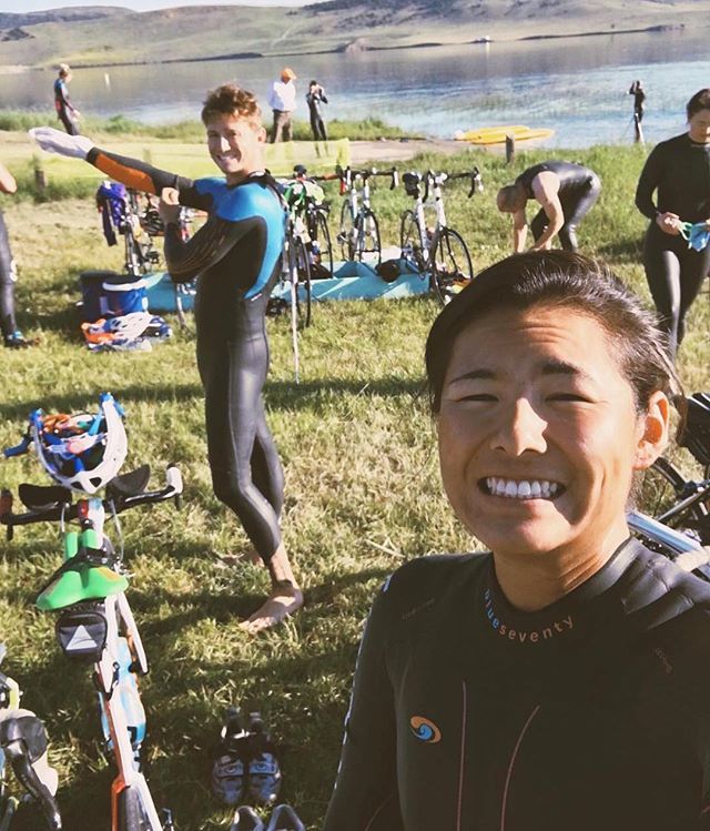 #TBT to when coach @natedresseltri + coach <a href="/kaori_fun/">かおりん</a> did a race together in Wyoming totally unprepared 🤣...but we swam fast! Thnx <a href="/blueseventy/">Blueseventy</a>! ...3 years ago? // #whynot ift.tt/2yMUZSY