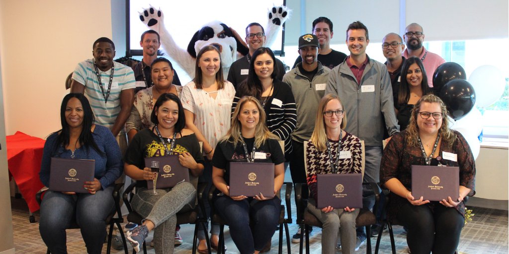 Bridgepoint_Ed's tweet photo. So many Bridgepoint employees take advantage of the benefit to pursue their education @AshfordU at no cost that we get to hold a special employee graduation every spring and fall! Congrats to everyone on our team who is part of the class of 2018! #MyBPI https://t.co/EWzlUGzS5E