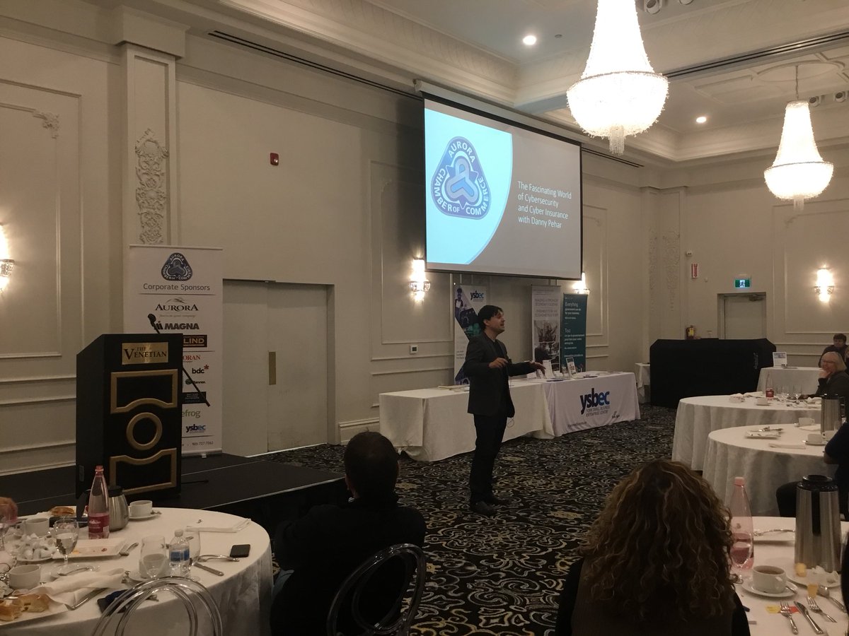 AuroraChamberON's tweet photo. @DannyPehar discussing #cybersecurity and #cyberinsurance at the #ACOCBIZTECHSUMMIT https://t.co/4unuCmhu1S
