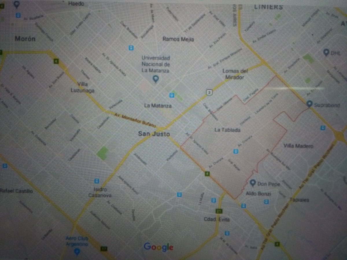 FlorSando_'s tweet photo. La Tablada es un barrio que pertenece al Partido de La Matanza, ubicado en el Conurbano Bonaerense. Los Barrios que lo rodean son Ciudad Evita, Villa Madero, Tapiales, San Justo, Aldo Bonzi y Lomas del Mirador. https://t.co/aeZd6fjrAD