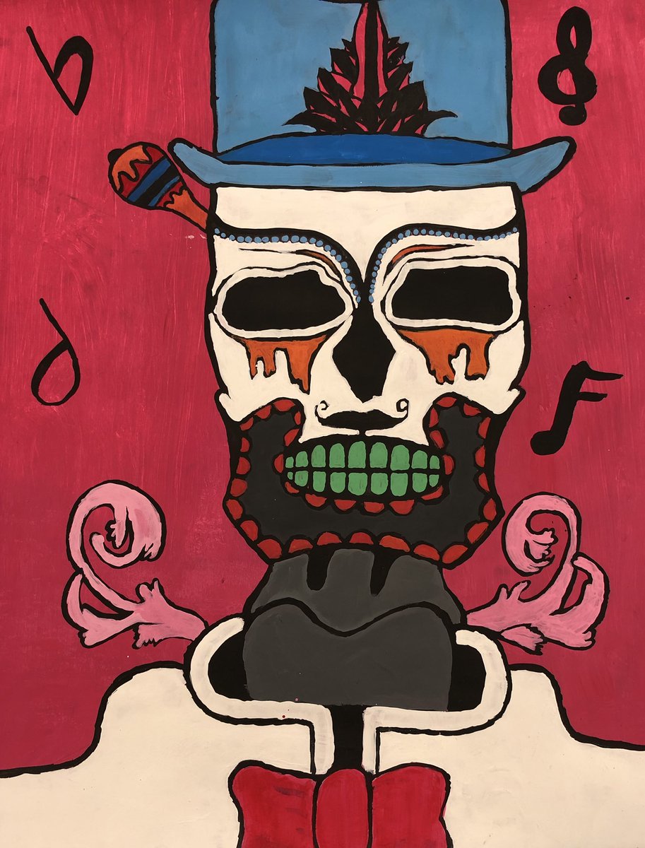 MrsDelaneyART's tweet photo. Just a little preview of our fabulous Dia de los Muertos display! Here @CCBMS_Braves we go big on our art! The first piece is a mural collaboration. 🤗
#ChooseGarlandISD @GISDArts #DiadelosMuertos #DayoftheDead #Learning #Culture #visualarts https://t.co/aYvuGg6Vxa