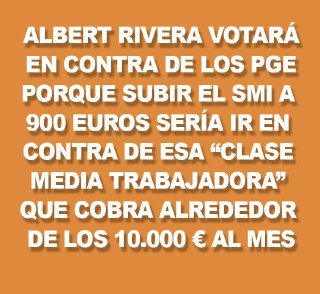 Resultado de imagen de rivera 900 â‚¬ salario minimo interprofesional