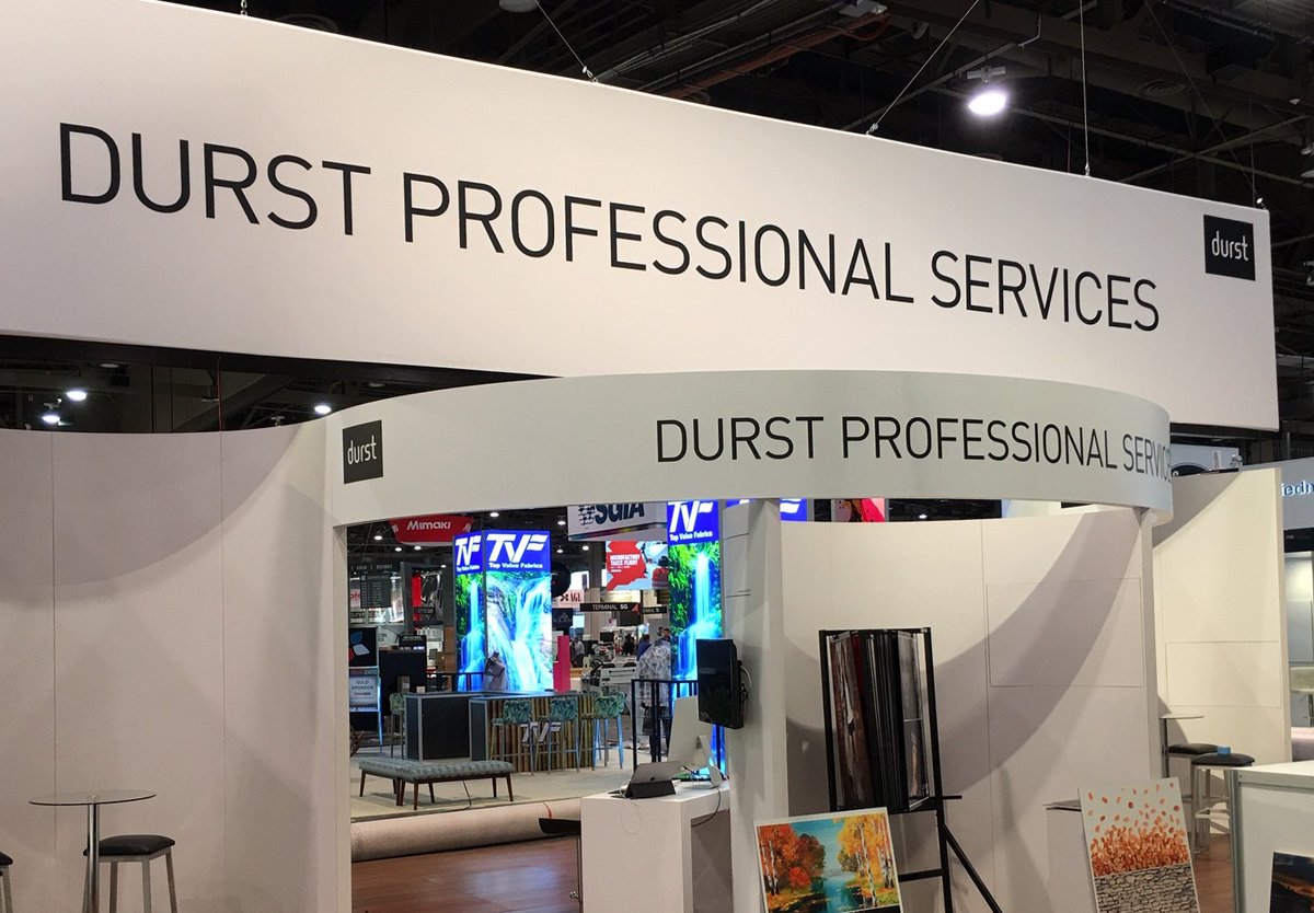 DurstUS's tweet photo. Great first day at SGIA Expo 2018! Stop by our booth (#1548) to see today’s innovative printing solutions or to talk to our experts and top executives. @SGIAExpo #sgiaexpo #sgiaexpo2018 #digitalprinter #durstprinter #largeformatprinter #durstp5 https://t.co/V28AzeZVgA