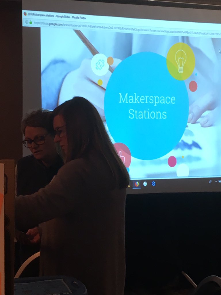 ABSchoolLT's tweet photo. @ChandraTurgeon’s Makerspace stations session looks great!  @carcpd  #carcpdconference2018 https://t.co/iYe32USaY4