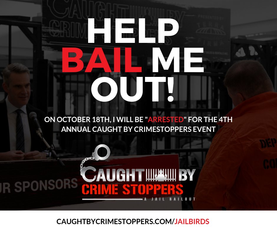 There is a "warrant" out for our Executive Vice President, Ryan Wass's arrest!  Help us bail him out in support of <a href="/CSAENA/">Chakrit Saena</a> 
#CaughtbyCrimeStoppers #yeg #insurancenews