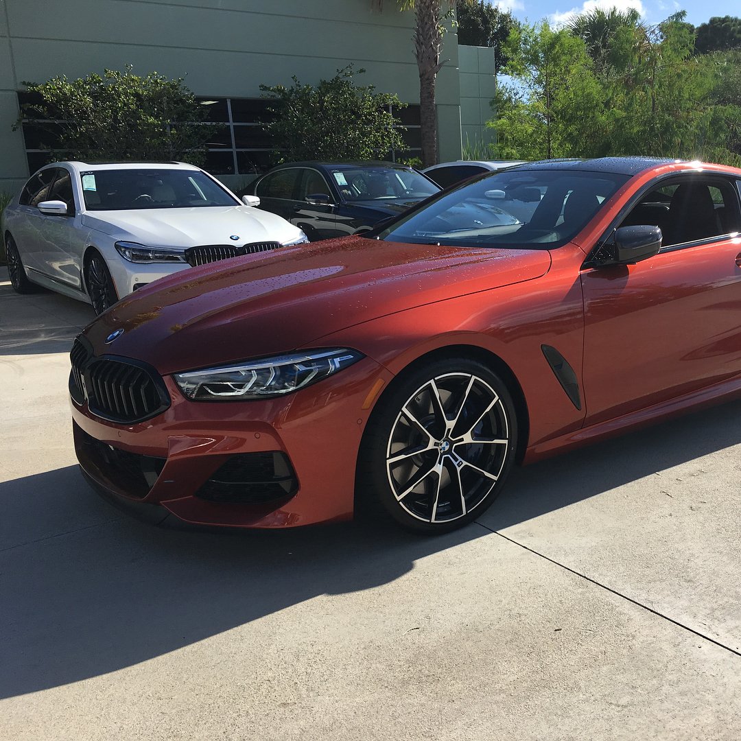 CarsInPixels on Twitter: "Long-nosed Sunset Orange @BMW 8 Series ...