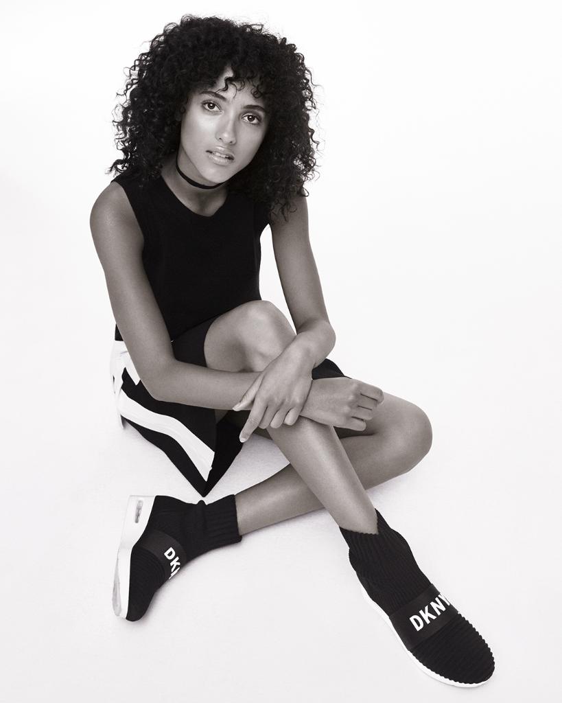 dkny slip on wedge sneaker