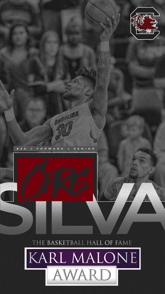 BOOM! 

@SilvaObame has been named to the watch list for the #MaloneAward presented by the @Hoophall to the top power forward in college hoops 💪

Details > gamecocksonline.com/news/2018/10/1…