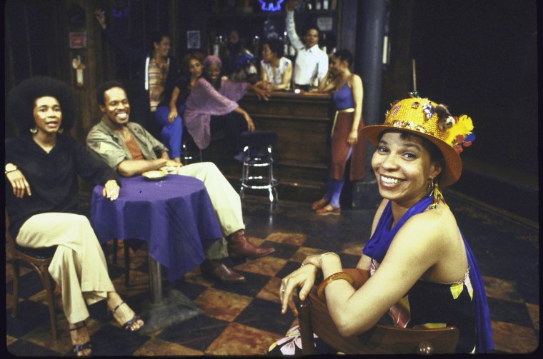 Happy birthday to Ntozake Shange, here w/ cast of her SPELL 1979. Pic Martha Swope, via 