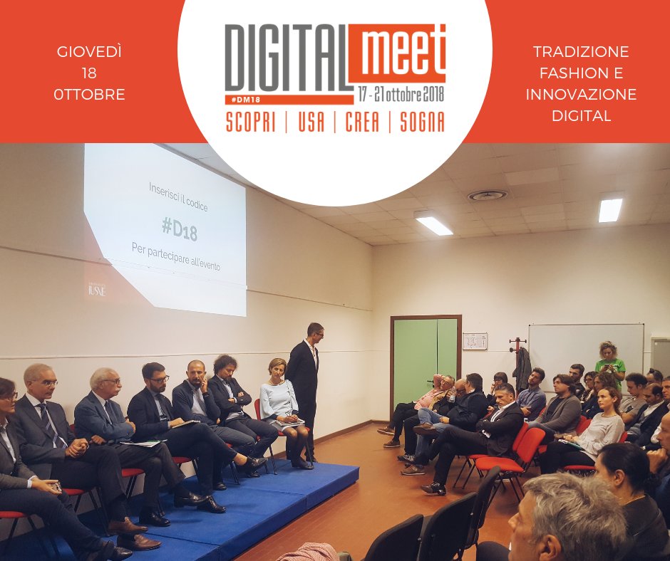 d_chiarini's tweet photo. "Incrociare i canali e trasformare il punto vendita" | Inizia così la conferenza tra Fashion e Innovazione Digitale al #digitalmeet2018 col supporto di #iusve ai social https://t.co/qq8hsVJYNn