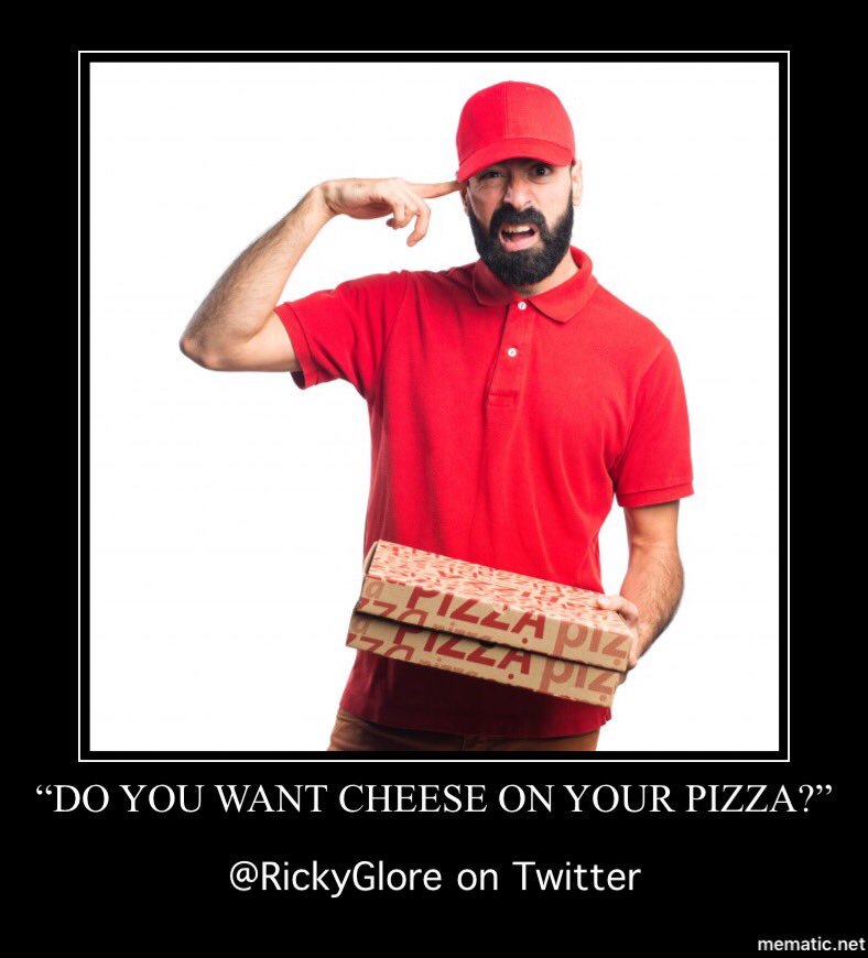 RickyGlore's tweet image. #stupidquestion #stupidquestions #pizza #pizzatopping