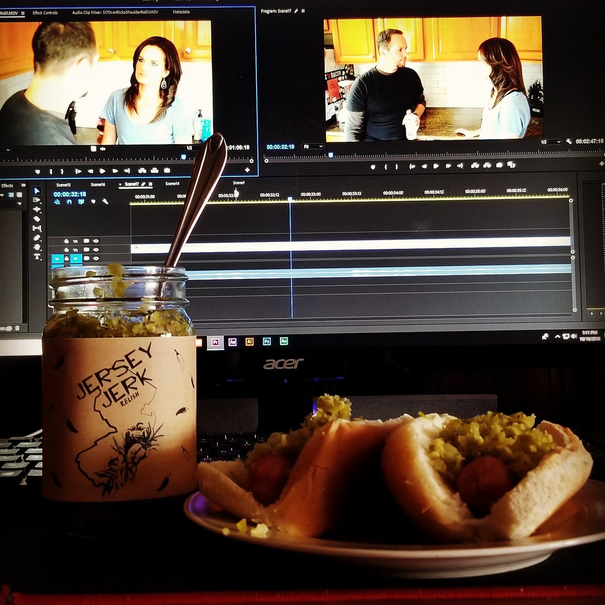 ThatRayKlein's tweet photo. Sometimes  you gotta shoot home on your lunch hour so you can edit. The #JerseyJerk will see you through! @jerseyjerkproducts #dreamchasing #ProductionBuddy #Production #Indielife #filmmaker #NoQuit #Badass #Movie #indiefilm https://t.co/3U1Cd22EFW