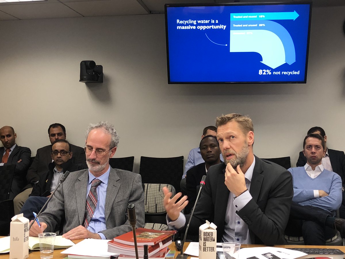 WorldBankWater's tweet photo. Today, less than 20% of water is treated and reused in the MENA region, which is a massive lost opportunity.
β @AndersJagerskog, Senior Water Resources Management Specialist @WorldBank | https://t.co/EmYDyiTyuz #BeyondScarcity https://t.co/mIgUqrreys