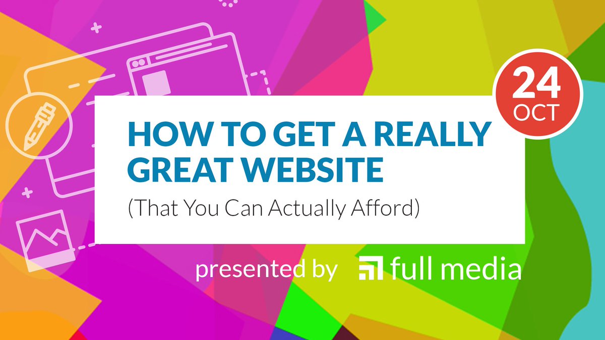Full Media (@fullmedia) on Twitter photo Join Full Media at <a href="/startupweekcha/">Startup Week CHA</a> next Friday 10/25 @ 2pm for a "forget this, focus on this" breakdown of building a business website! Details here: facebook.com/events/1777032โฆ Join Full Media at <a href="/startupweekcha/">Startup Week CHA</a> next Friday 10/25 @ 2pm for a "forget this, focus on this" breakdown of building a business website! Details here: facebook.com/events/1777032โฆ