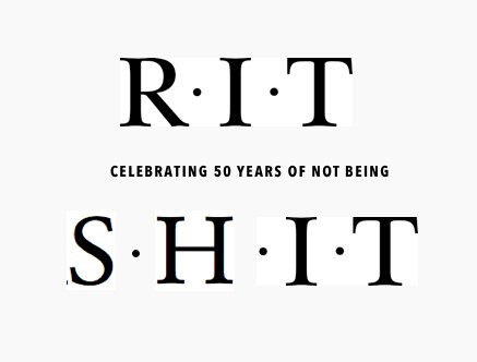 Apparently <a href="/RITtigers/">RIT</a> is celebrating 50 years on their South Henrietta campus. I made them a rough t-shirt design. #RIT #insideJoke #someoneMakeItPrettyBecauseIAmBusy