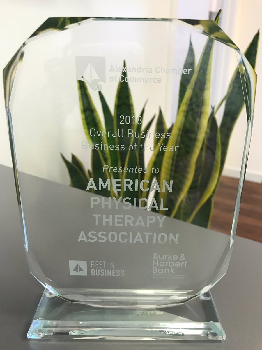 APTA_official's tweet photo. APTA is proud to be named the Overall Business of the Year by the Alexandria Chamber of Commerce!

APTA’s community service, engagement, and awareness efforts were key to this recognition—all made possible by the support of our members and our incredible staff. https://t.co/djV8W2MaJu