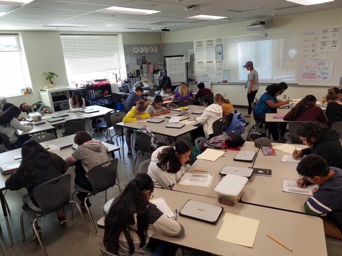 7th graders practicing fluency with partners L&amp;L  <a href="/LMA_SMUSD/">La Mirada Academy</a> @MrsErinMyres