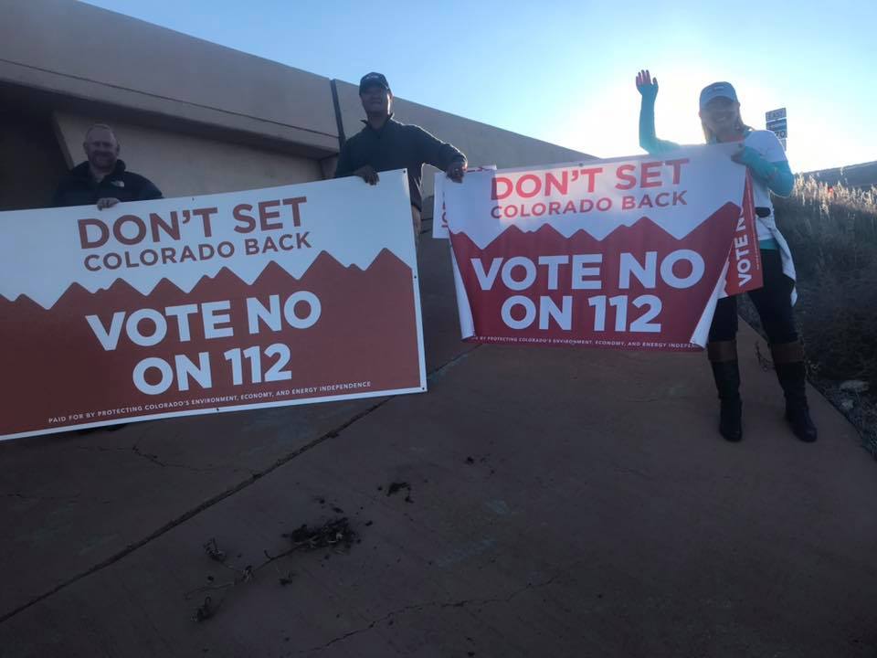 ColoradoOilGas's tweet image. Our friends and neighbors showed up big Tuesday all over the state to express their thoughts on the job-killing, mile-wide setback measure. Tag us with your pics! Vote #NoOn112 #oilandgasISColorado #copolitics