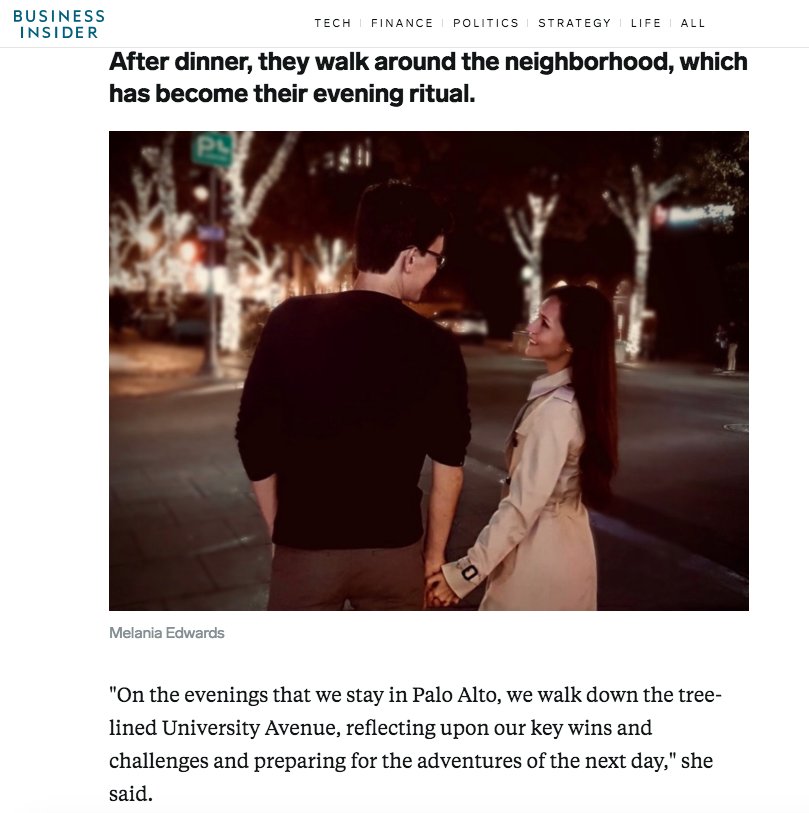 Tom Gara (@tomgara) on Twitter photo 2018-10-18 18:48:01 Honestly, so relatable. After dinner, I too love to talk a walk with my wife, reflecting on our key wins businessinsider.com/a-day-in-the-l… Honestly, so relatable. After dinner, I too love to talk a walk with my wife, reflecting on our key wins businessinsider.com/a-day-in-the-l…