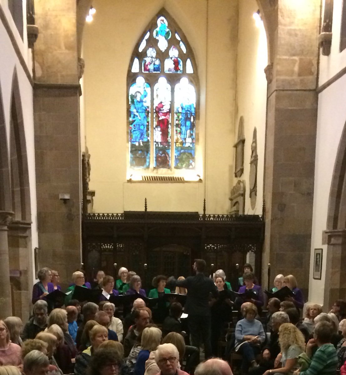 JEMsoc's tweet photo. .@RochdaleLitFest with @HelenPankhurst opened by @cantare_choir directed by Michael Betteridge singing the Pankhurst Anthem by @lucypankhurst &amp; Helen commissioned by @BBCRadio3 for #100yearssuffrage #powerful https://t.co/zSS5IoGUrP
