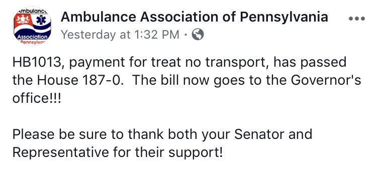 aim_software's tweet photo. Breaking News: #EMSbilling for PA ambulance agencies from the Ambulance Association of PA
Link—> https://t.co/CwoGEs8dcu
#ambulancebilling #epcr #emsworkflow https://t.co/IZy4tIjrYC