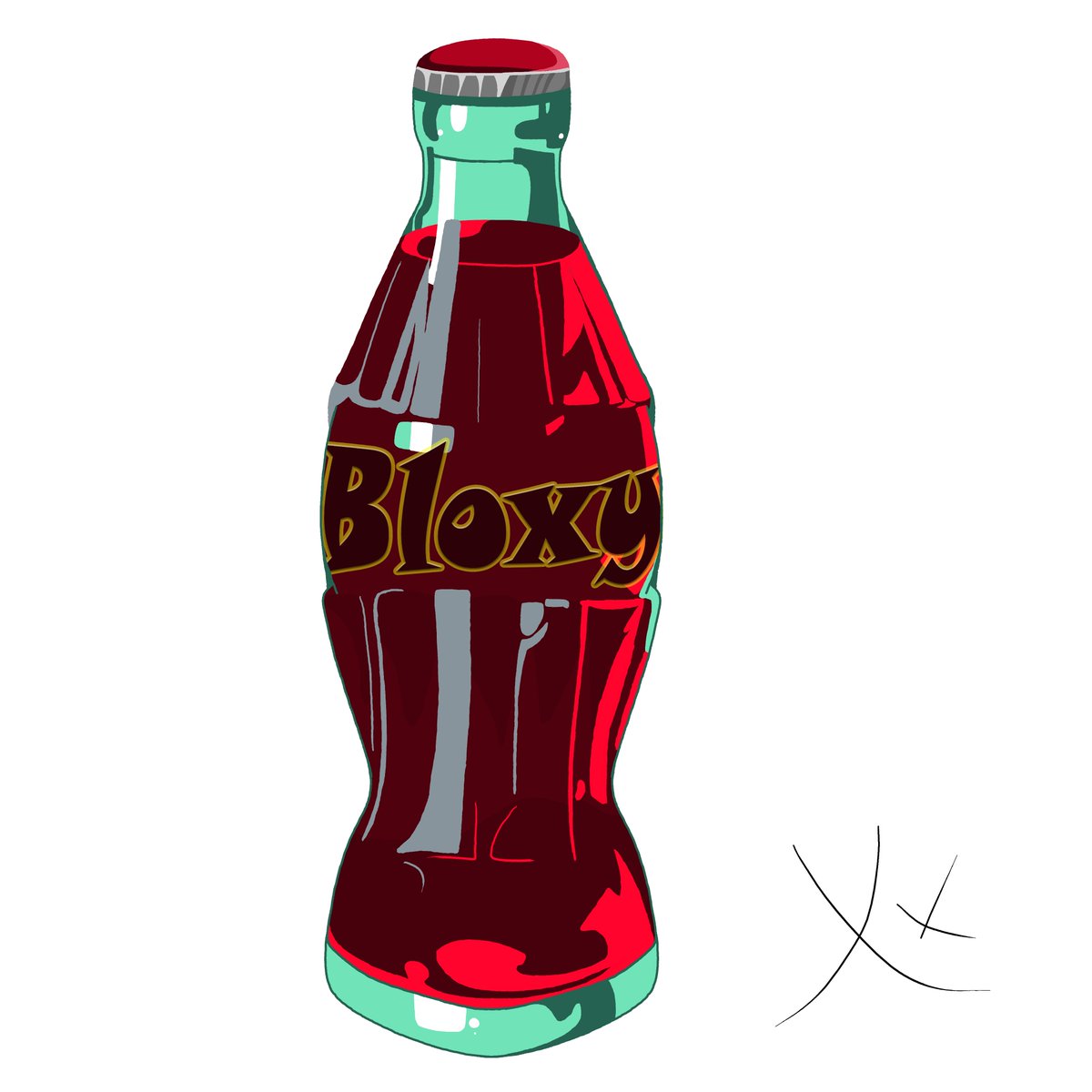 Duffyxx On Twitter Inktober Day 18 Bottle Bloxy Cola
