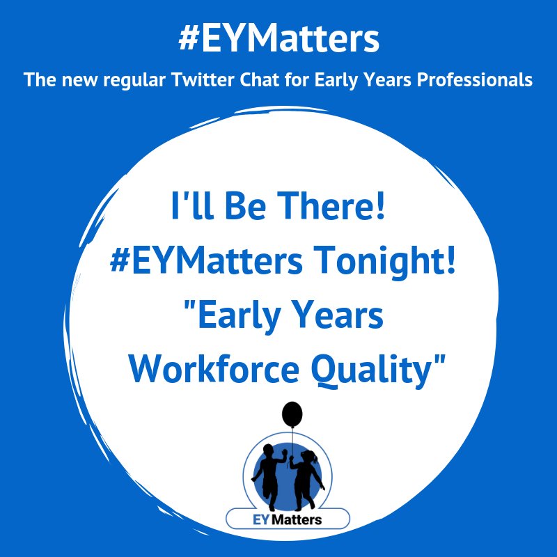 EY_Matters's tweet photo. Under an hour to go! Will you be joining us tonight? #EYMatters #earlyyears #TwitterChat #EYWorkforce #Quality https://t.co/bWwHXCE3nn