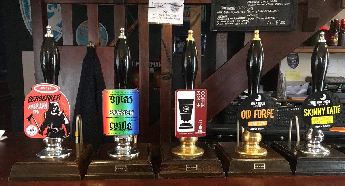 Beverley Bars Micropub (@chequersmicro) on Twitter photo OTB CASK <a href="/HalfMoonBrewer/">Half Moon Brewery</a> Skinny Fatte White. Coffee PORTER 4.5 & Old Forge BITTER <a href="/BrassCastleBeer/">Brass Castle Brewery</a> Quench NESession PALE <a href="/northridingbrew/">northridingbrewery</a> Coffee PORTER 4.5 <a href="/angelbrewing/">TwistedAngel Brewing</a> Berserker 7.5 American IPA It’s BIG & Hoppy OTB CASK <a href="/HalfMoonBrewer/">Half Moon Brewery</a> Skinny Fatte White. Coffee PORTER 4.5 & Old Forge BITTER <a href="/BrassCastleBeer/">Brass Castle Brewery</a> Quench NESession PALE <a href="/northridingbrew/">northridingbrewery</a> Coffee PORTER 4.5 <a href="/angelbrewing/">TwistedAngel Brewing</a> Berserker 7.5 American IPA It’s BIG & Hoppy