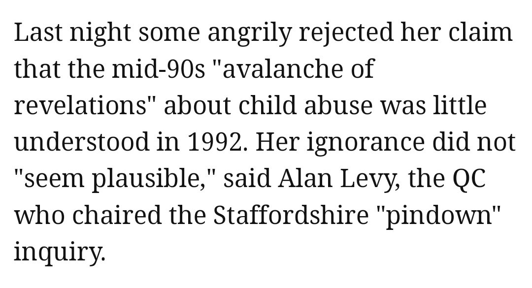 Lessons learned? Even Alan Levy QC of Pindown claim was not having any of Hodge's sanctimonious twaddle:  https://www.theguardian.com/society/2003/jul/01/childrensservices.childrensministry