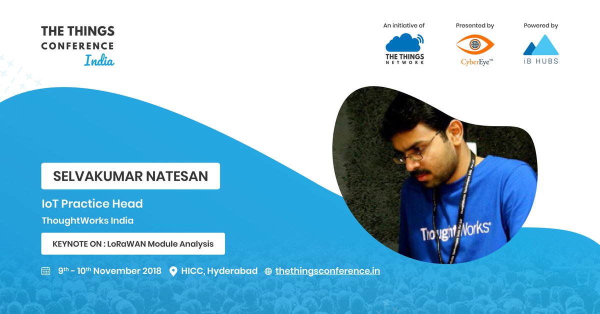 An excellent technical architect and developer, Mr. Selvakumar Natesan is the #IoT Practice Head, <a href="/thoughtworks/">Thoughtworks</a> India.

Meet &amp; learn how to analyze #LoRaWAN Modules from the expert himself at #TheThingsConferenceIndia: thethingsconference.in

#GetConnected #IoT #InternetOfThings