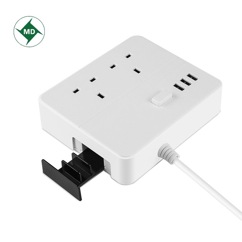 ModiSocket's tweet image. MD184 USB UK standard power strip
Seat size: L*W*H=140*120*35(mm)
Cable length: 1.5m
Product weight: 0.3kg
Rated input: 13A/AC250V
Rated output: 10A/AC250V /2500W
Output of USB module: 5V/ 3.1a /15W
The using environment: - 10 ℃ ~ + 40 ℃
Executive standard: Q/ md184-2018