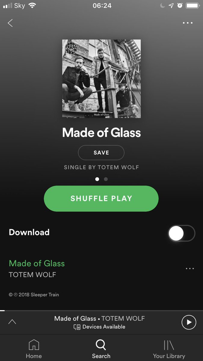 Excited to announce my band have our first single out today on <a href="/Spotify/">Spotify</a> <a href="/AppleMusic/">Apple Music</a> and all other online platforms! Follow us here: <a href="/TOTEMWOLFBAND/">TOTEM WOLF</a> #NewMusicFriday