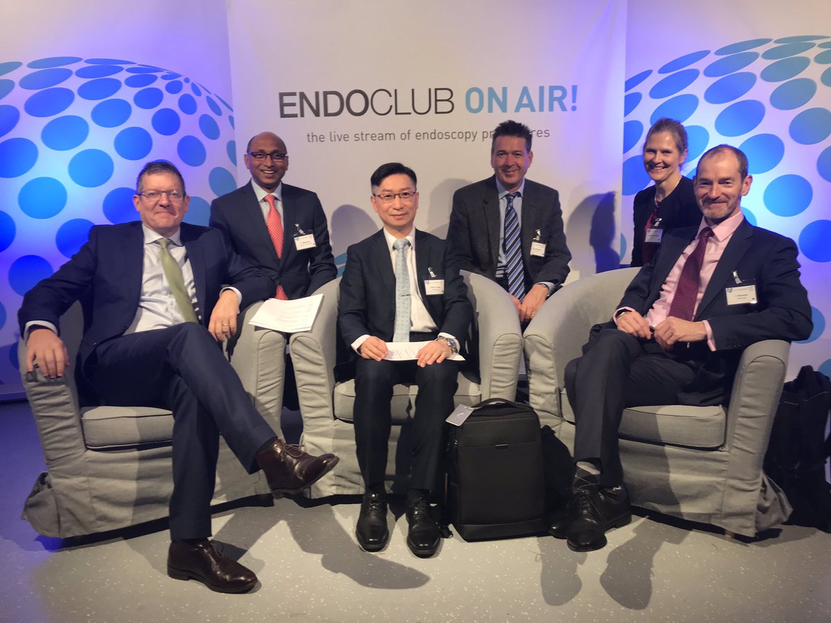 Ready to go with excellent day of live endoscopy #EndoClubOnAir. Team meeting with Prof Philip Chiu, preparing for fascinating interview on robotic endoscopy #we’llallbeoutofajob . Nagy Reddy, Peter Siersema, Alex Meining <a href="/BritSocGastro/">BSG</a> <a href="/BSGEndo/">BSG Endoscopy Live</a>