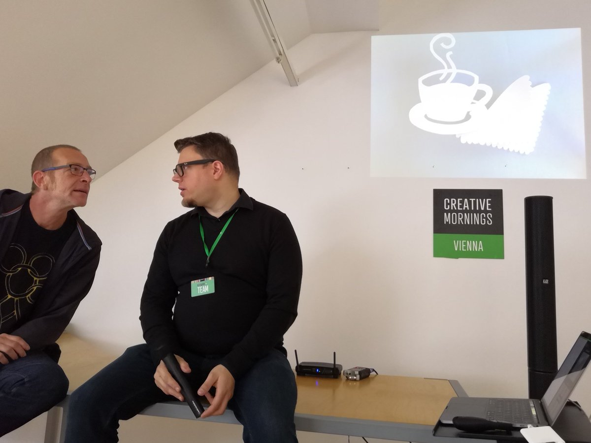 ainvienna's tweet image. Shall we begin?
@heckmueller &amp;amp; Michael Holzer
Honesty
#creativemornings
#viecm